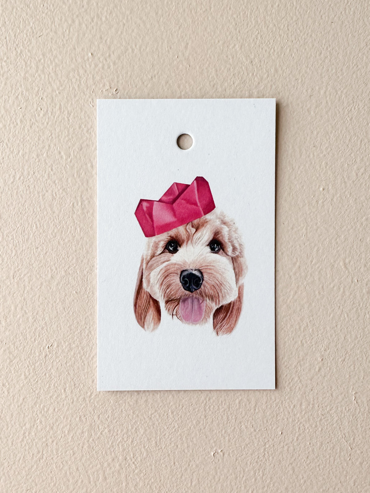 Riley the Mini Groodle Present Tag