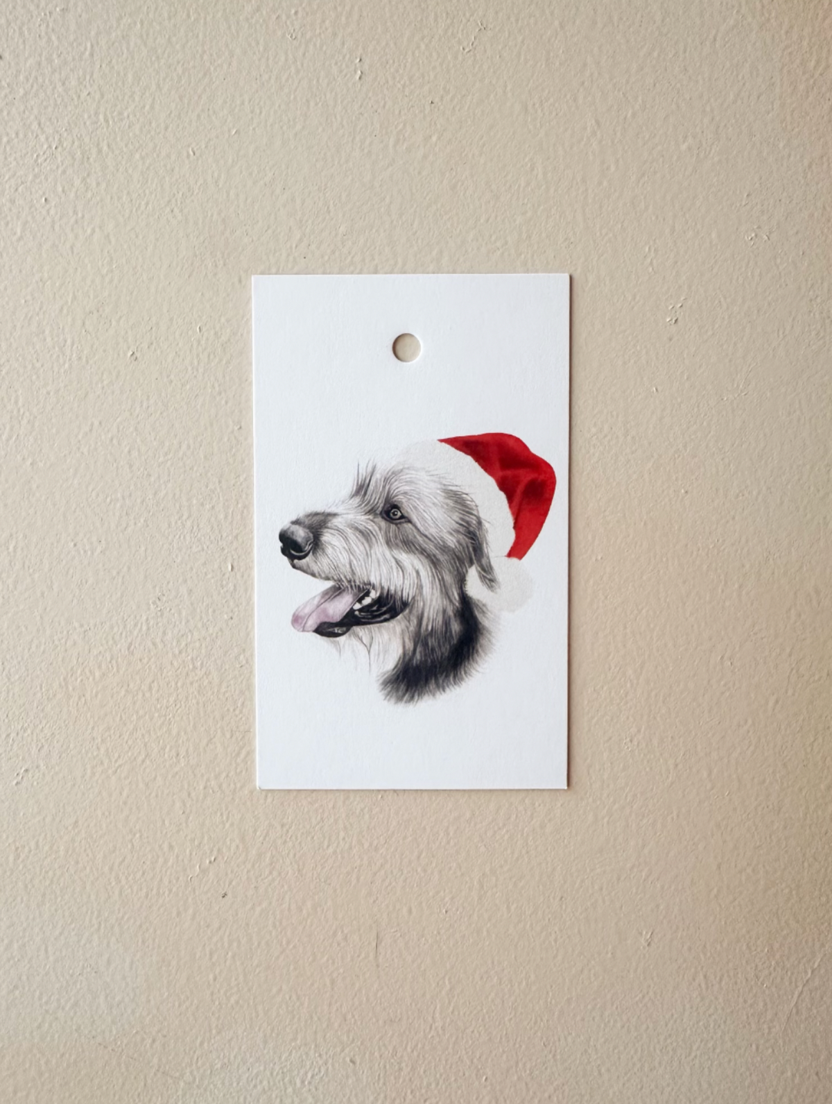 Otis the Irish Wolfhound Present Tag