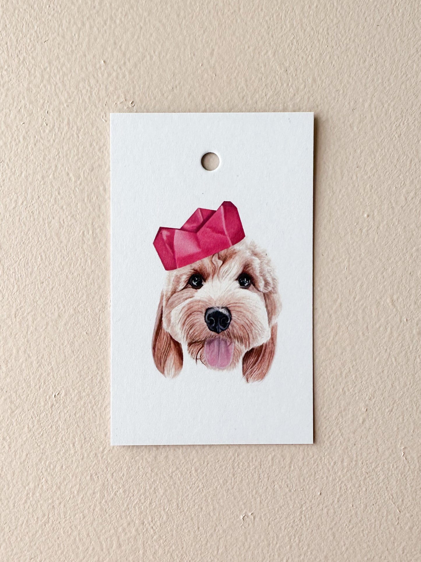 Riley the Mini Groodle Present Tag