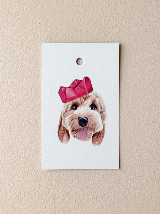 Riley the Mini Groodle Present Tag