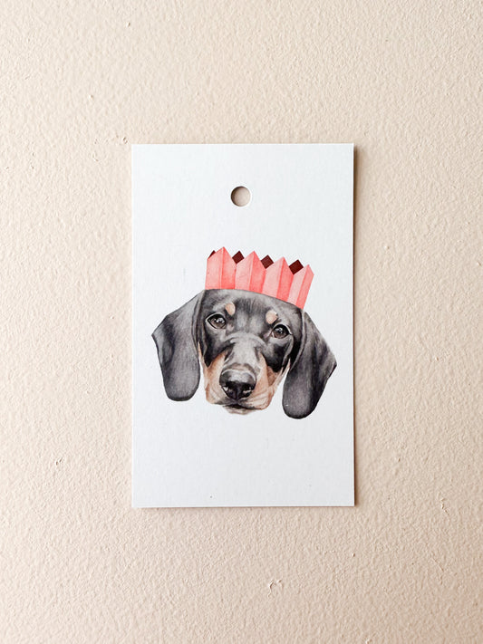 Roger the Sausage Dog Present Tag