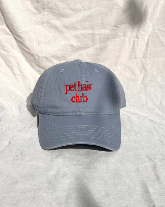 Pet Hair Club – Baby Blue Cap with Red Embroidery