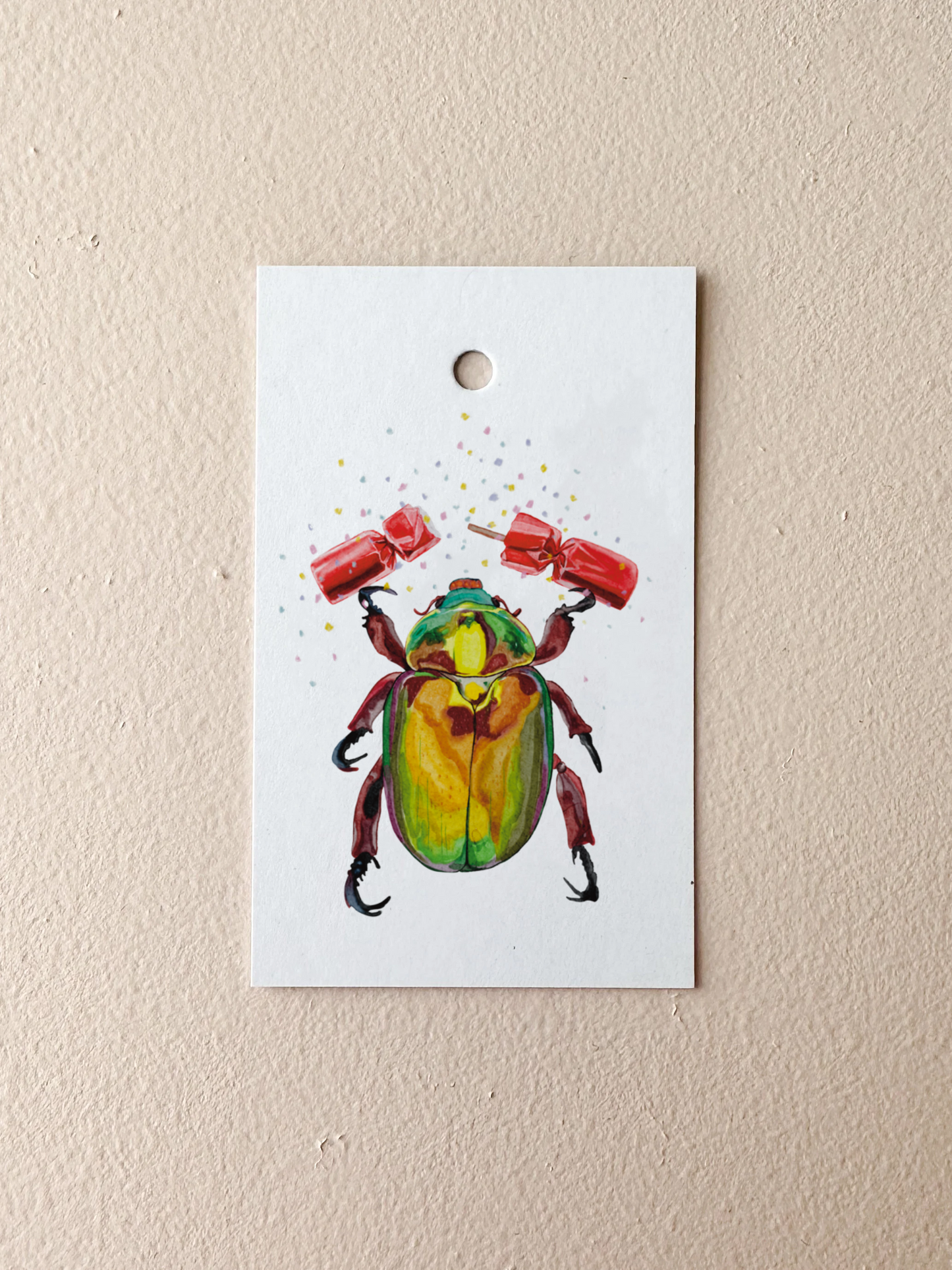Chris the Christmas Beetle Gift Tag