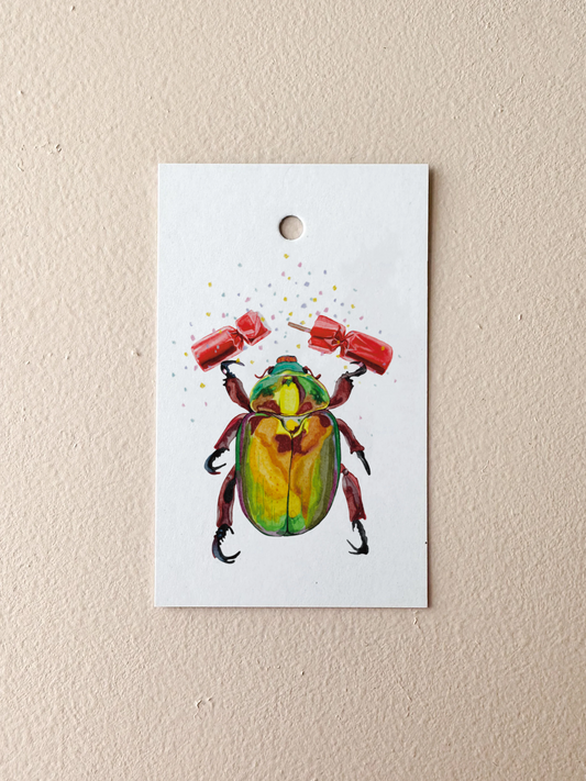 Chris the Christmas Beetle Gift Tag