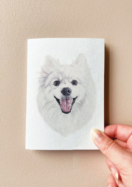 Yuki the Japanese Spitz Card