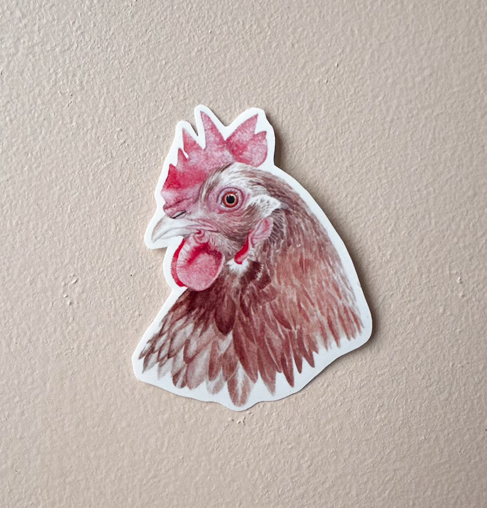 Crumpet the Chicken Sticker – Annalise Paints