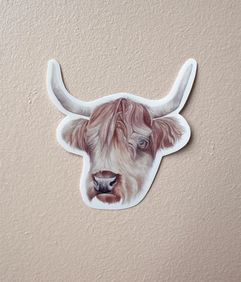 Ralphy the Highland Cow Sticker