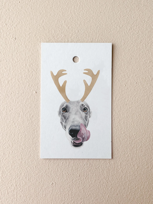 Gretzky the Greyhound Present Tag