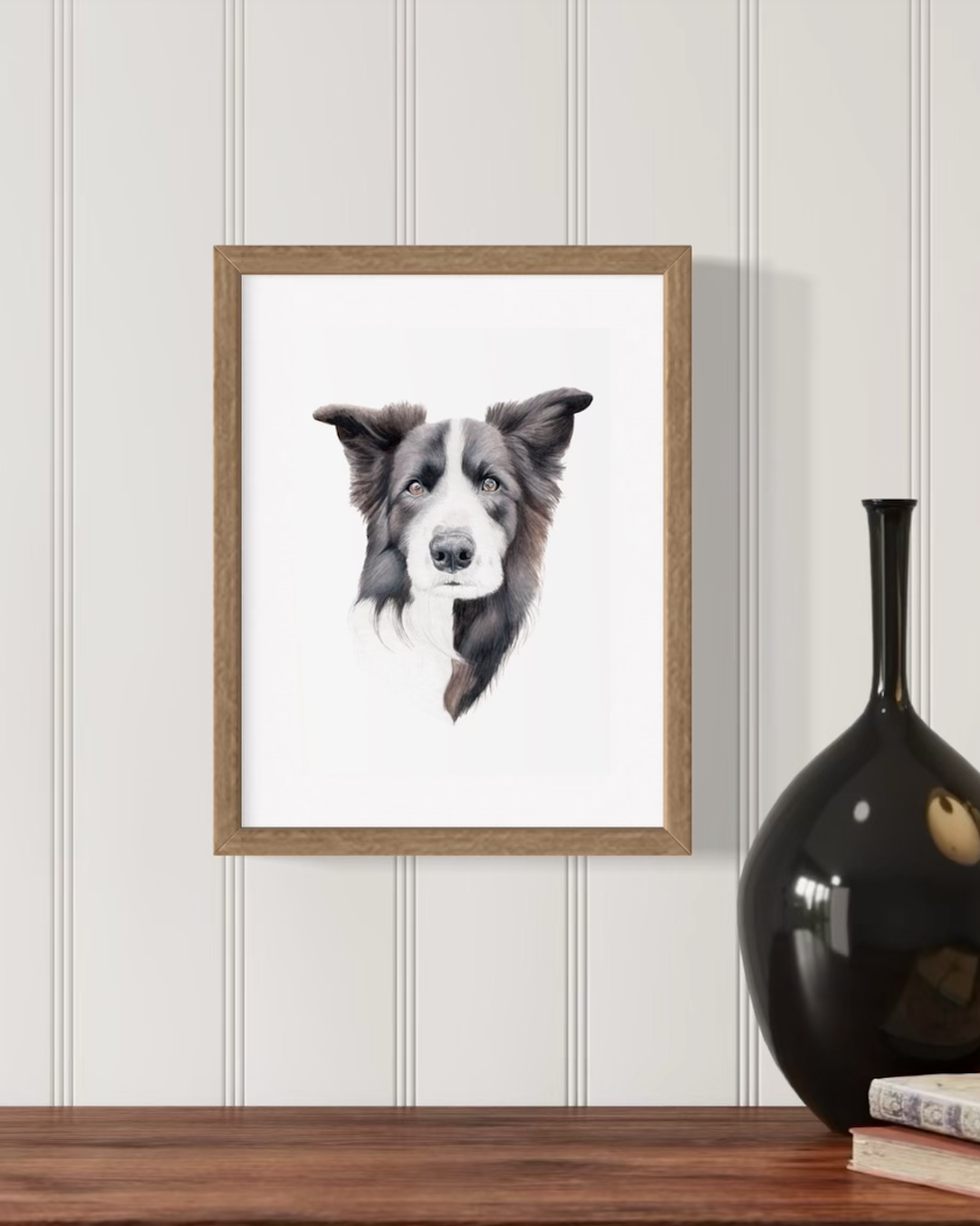 Archie the Black Border Collie Print