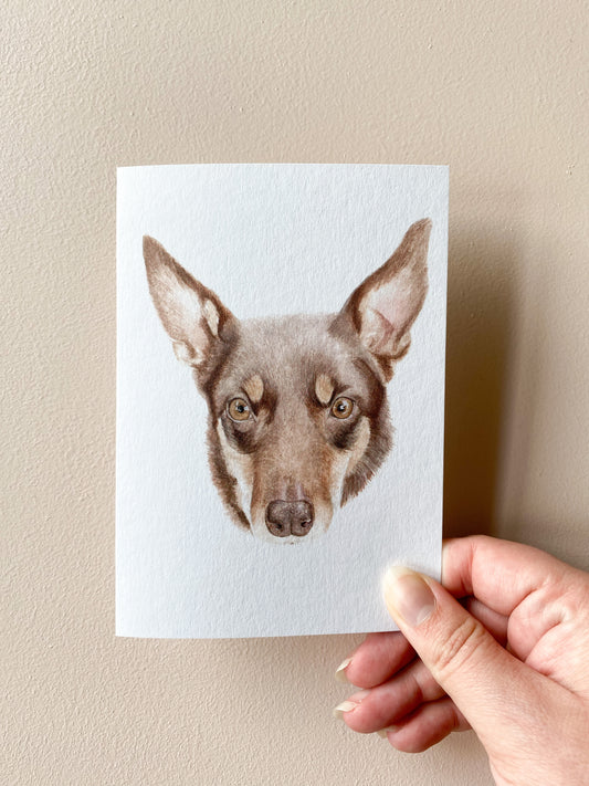 Luna the Australian Kelpie Card