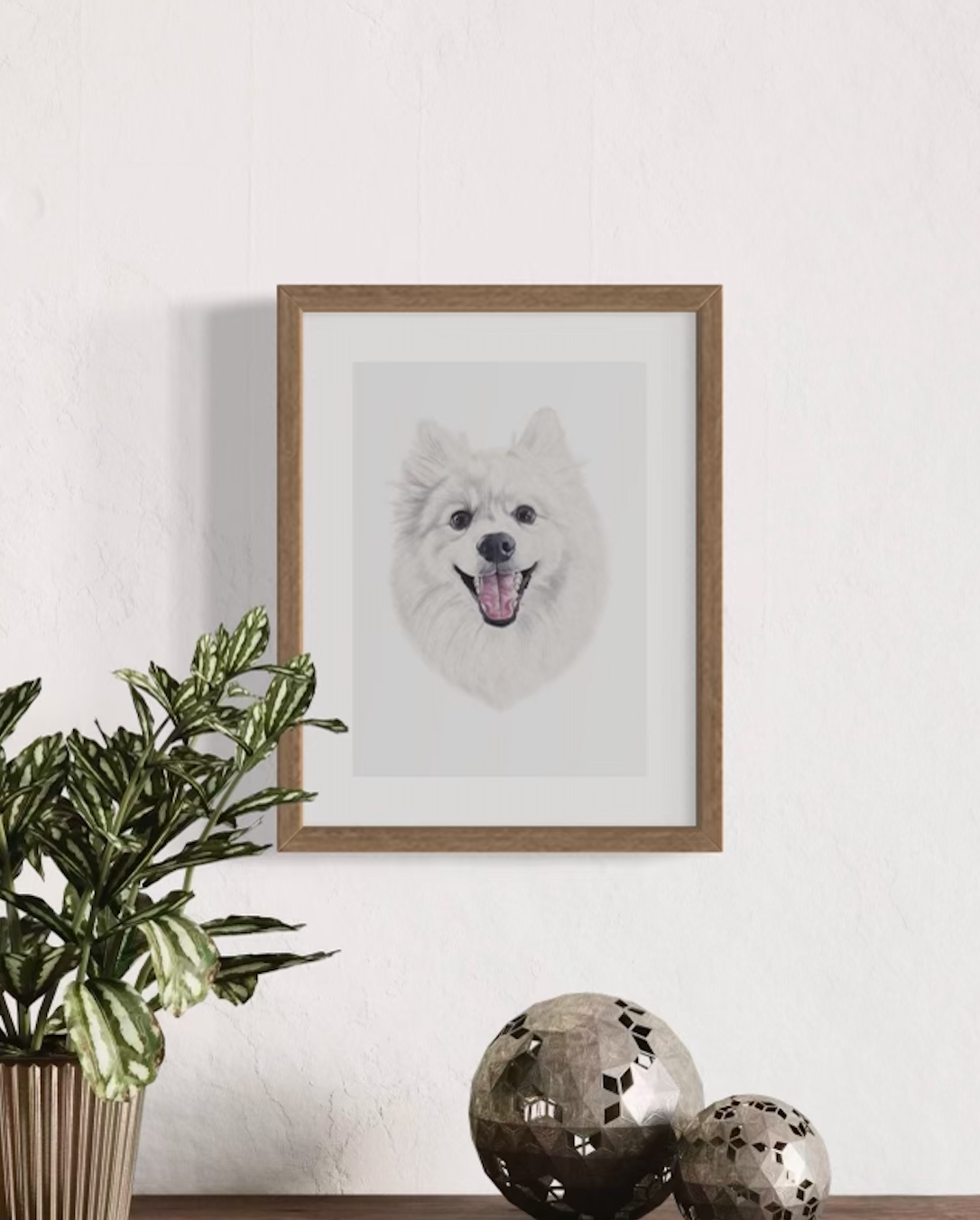 Yuki the Japense Spitz Print