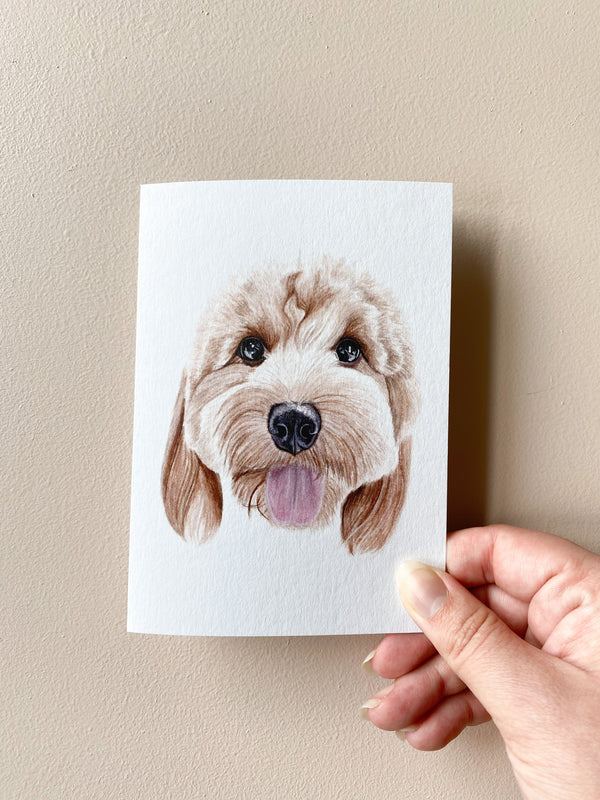 Riley the Mini Groodle Card