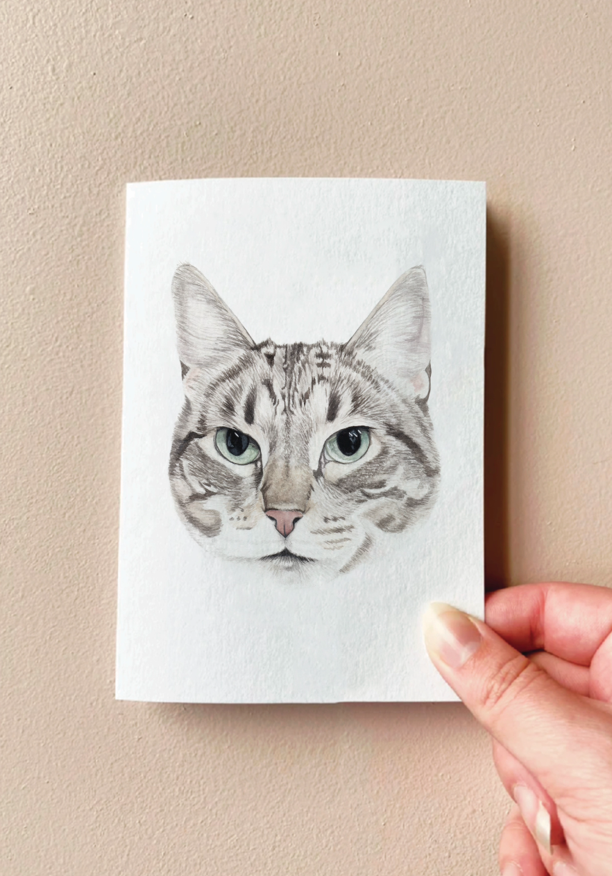 Poppy the Tabby Cat Card