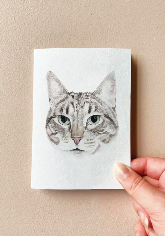 Poppy the Tabby Cat Card