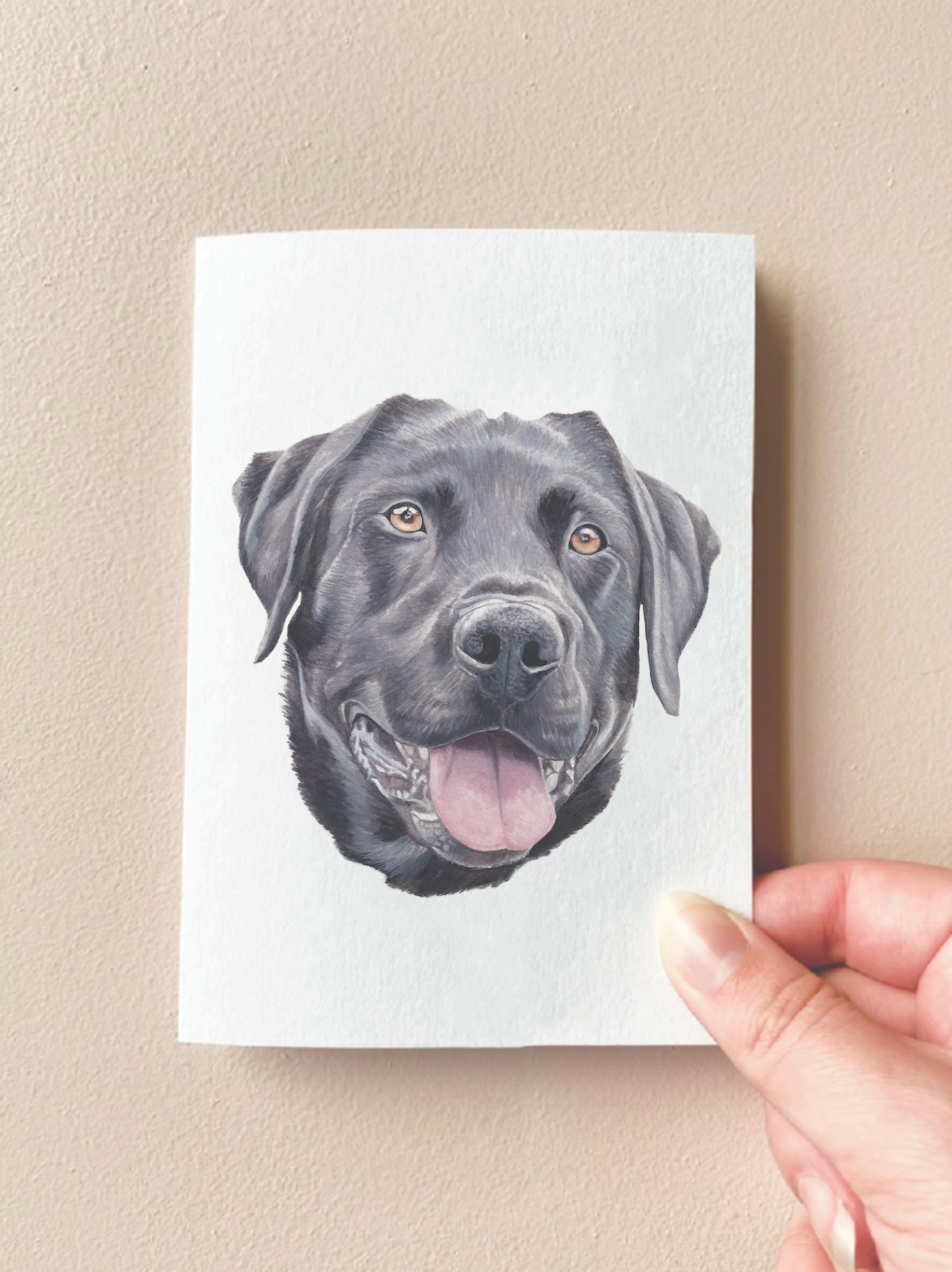 Gus the Black Labrador Card