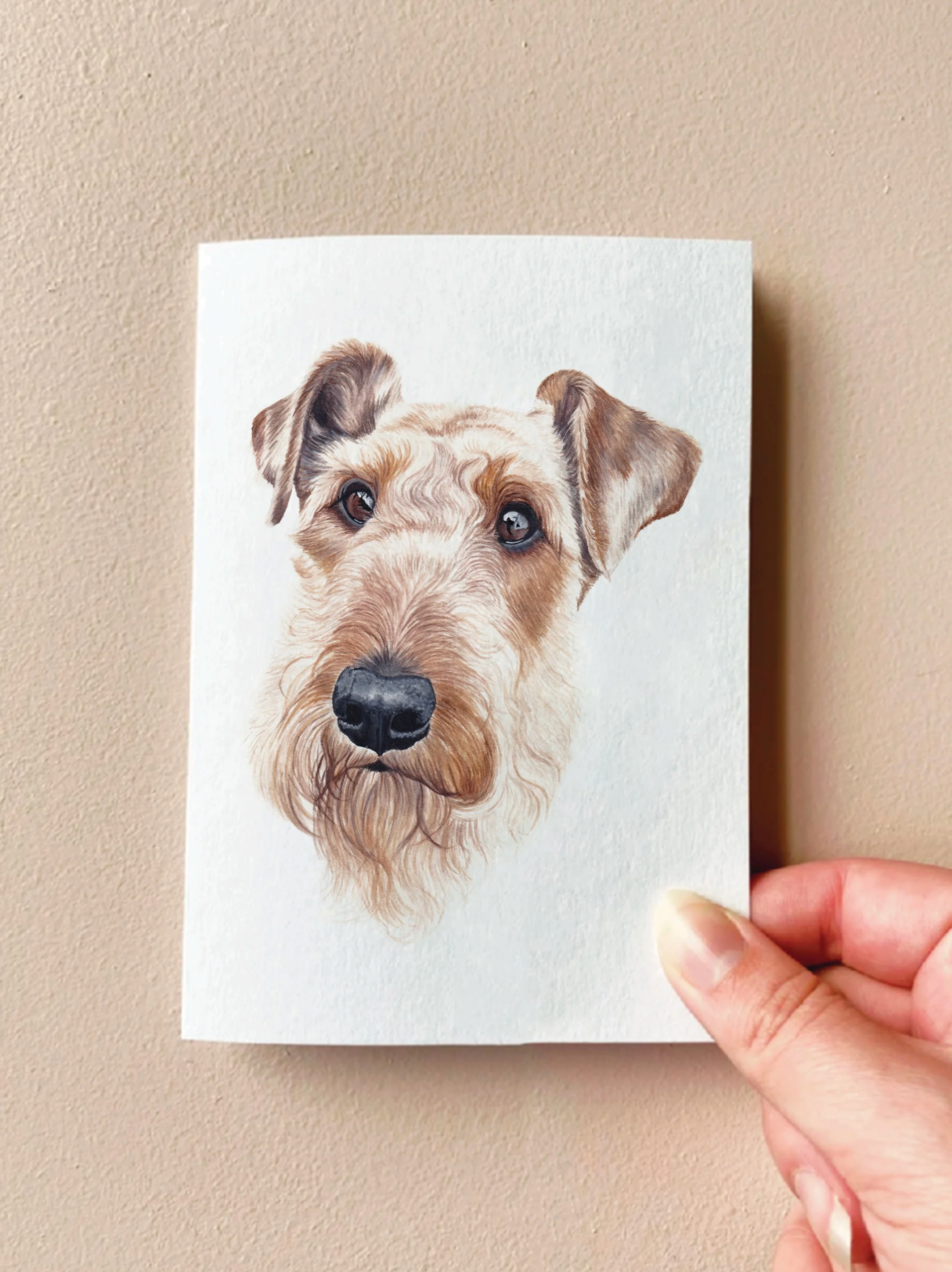 Betty the Airedale Terrier Card
