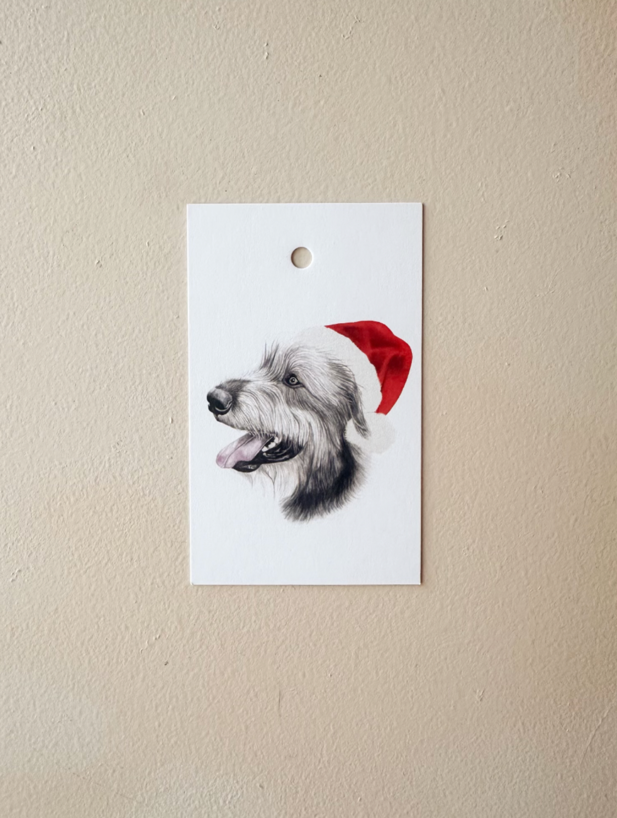 Otis the Irish Wolfhound Present Tag