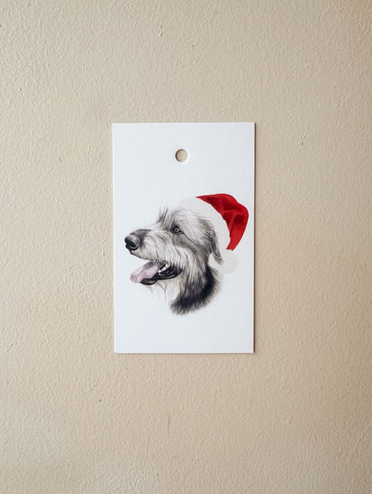 Otis the Irish Wolfhound Present Tag